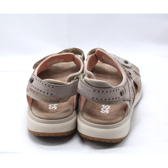 SAS Embark Sandals Women's Size 10 WW Wide Taupe Pink Adjustable Walking Strappy - Picture 4 of 7